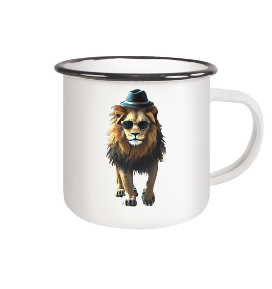 Emaille Tasse Bayerischer King Leo