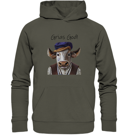 Organic Hoodie Bayerischer Bulle Xaver - grias god