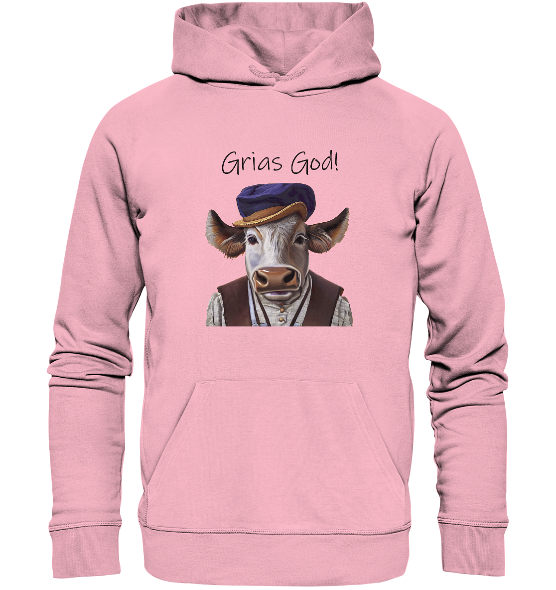 Organic Hoodie Bayerischer Bulle Xaver - grias god