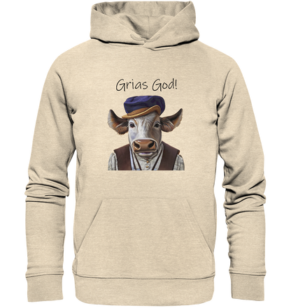 Organic Hoodie Bayerischer Bulle Xaver - grias god