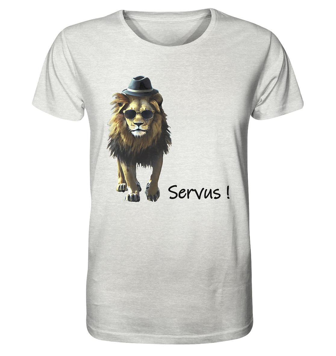 Organic Shirt (meliert) Löwe King Leo - Servus