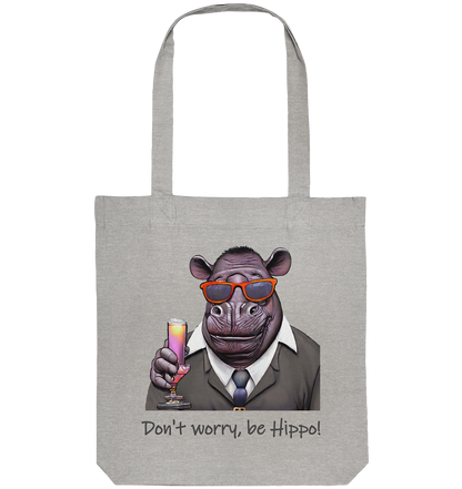 Bio-Stoffbeutel Mr Hippo - dont worry be hippo